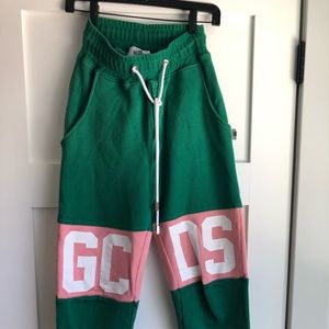 GCDS PINK AND GREEN SWEATPANTS!